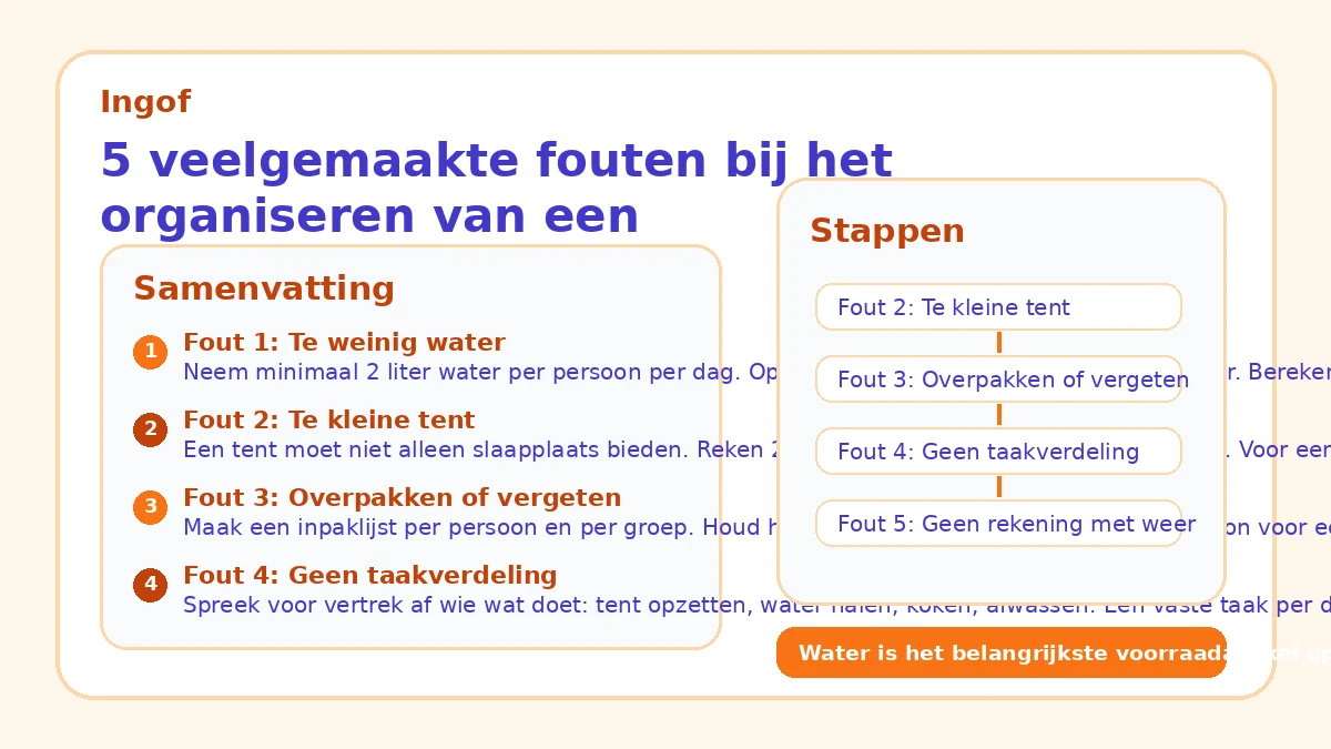 5 veelgemaakte fouten bij het organiseren van een campingvakantie