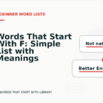Words That Start With F: Simple List with Meanings