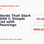 Words That Start With I: Simple List with Meanings