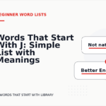 Words That Start With J: Simple List with Meanings