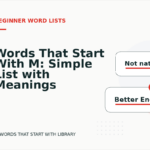 Words That Start With M: Simple List with Meanings