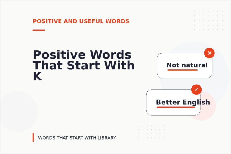 Positive Words That Start With K