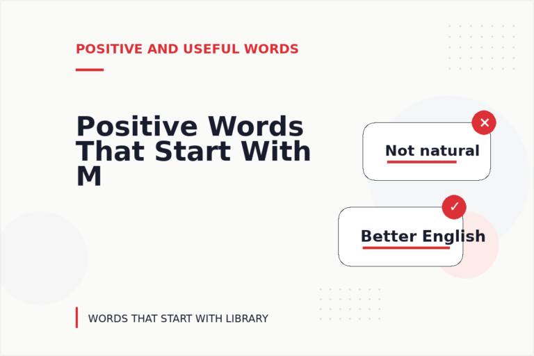 Positive Words That Start With M Positive Words That Start With M
