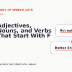 Adjectives, Nouns, and Verbs That Start With F