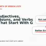 Adjectives, Nouns, and Verbs That Start With G