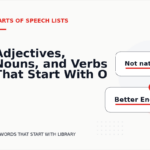 Adjectives, Nouns, and Verbs That Start With O