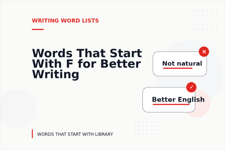 Words That Start With F for Better Writing