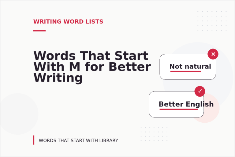 Words That Start With M for Better Writing Words That Start With M for Better Writing